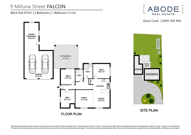 Floorplan of Homely house listing, 9 Milluna Street, Falcon WA 6210