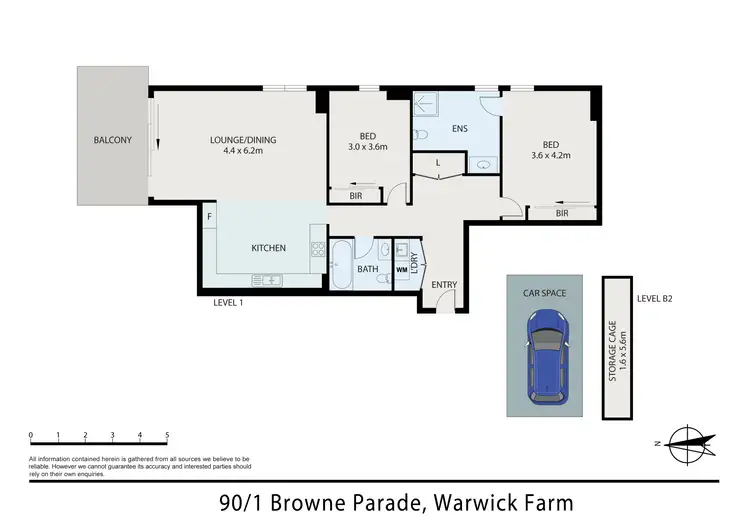 Floorplan of Homely apartment listing, 90/1 Browne Parade, Warwick Farm NSW 2170