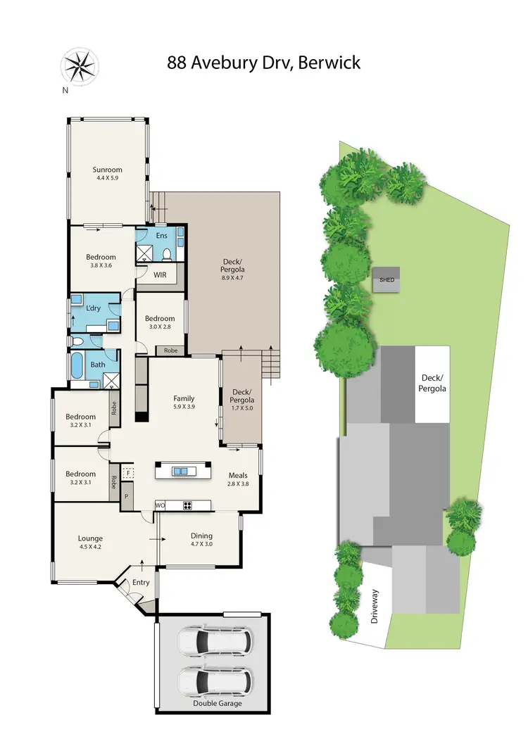 Floorplan of Homely house listing, 88 Avebury Drive, Berwick VIC 3806