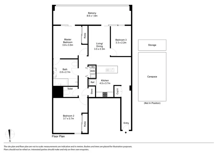 Floorplan of Homely apartment listing, 4/3 Rusden Place, Notting Hill VIC 3168