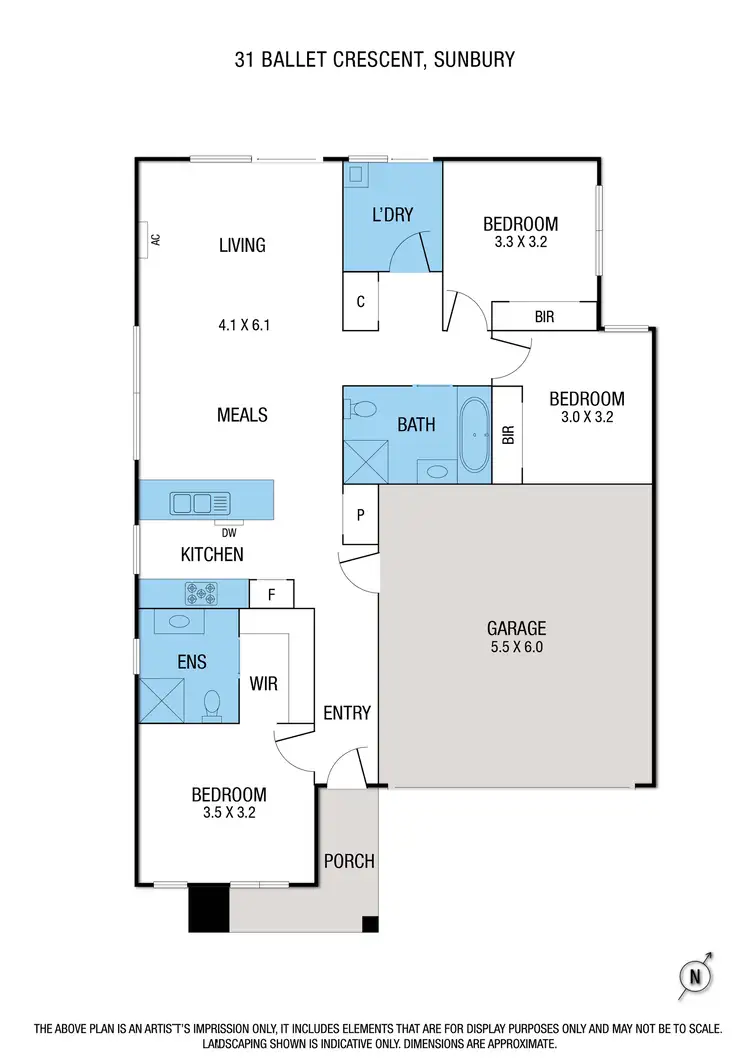 Floorplan of Homely house listing, 31 Ballet Crescent, Sunbury VIC 3429