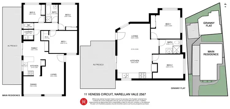 Floorplan of Homely house listing, 11 & 11a Veness Circuit, Narellan Vale NSW 2567