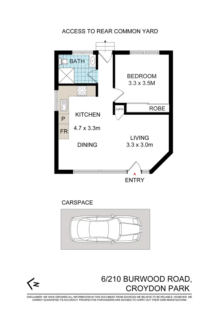 Floorplan of Homely apartment listing, 6/210 Burwood Road, Croydon Park NSW 2133