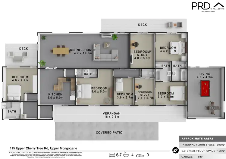 Floorplan of Homely rural property listing, 115 Upper Cherry Tree Road, Upper Mongogarie NSW 2470