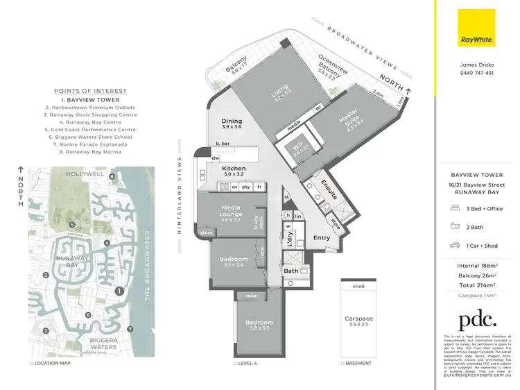 Floorplan of Homely apartment listing, 16/21 Bayview Street, Runaway Bay QLD 4216