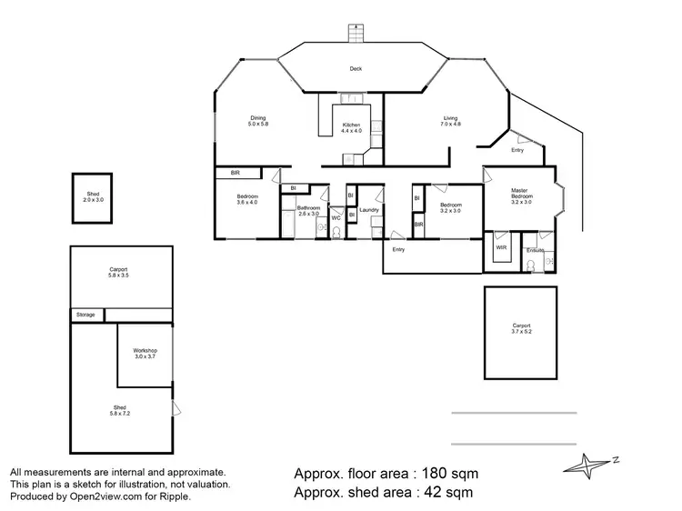 Floorplan of Homely house listing, 5 Perry Court, Lewisham TAS 7173