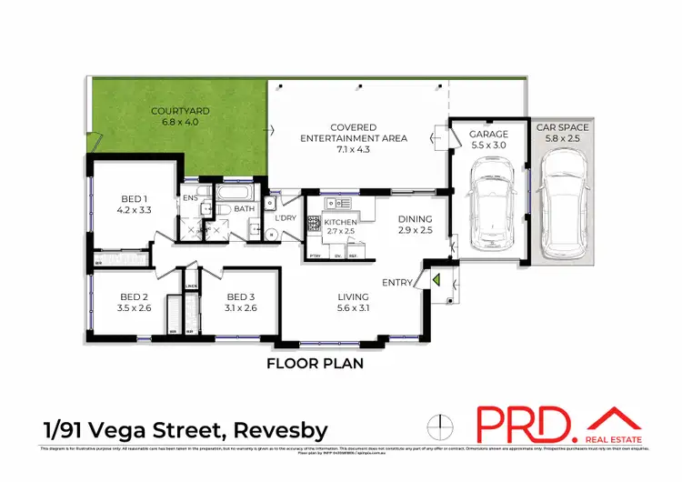 Floorplan of Homely house listing, 1/91 Vega Street, Revesby NSW 2212