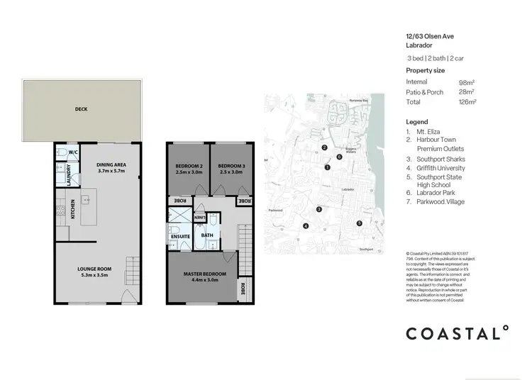Floorplan of Homely townhouse listing, 12/63 Olsen Avenue, Labrador QLD 4215