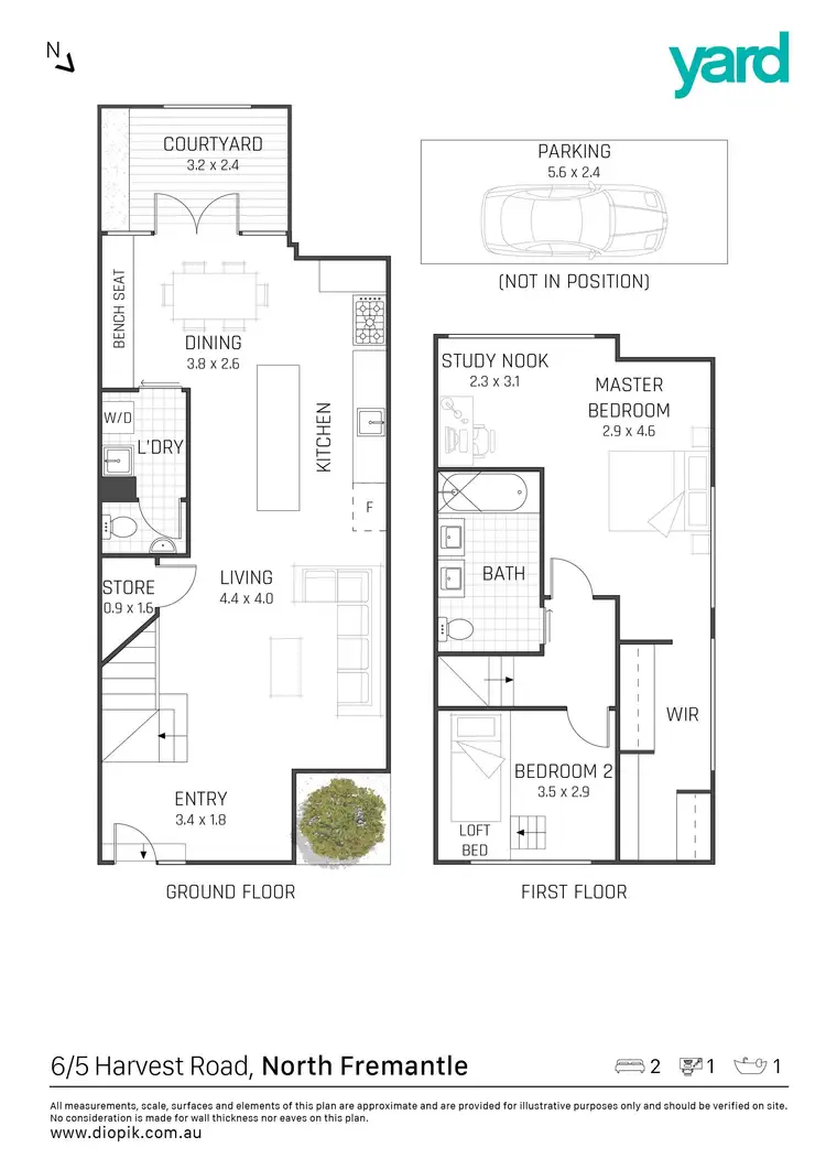 Floorplan of Homely house listing, 6/5 Harvest Road, North Fremantle WA 6159