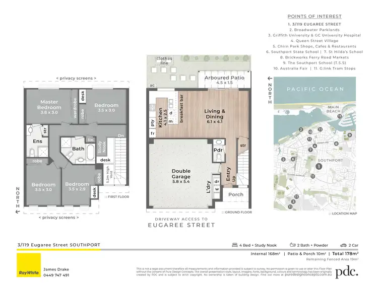 Floorplan of Homely townhouse listing, 3/119 Eugaree Street, Southport QLD 4215