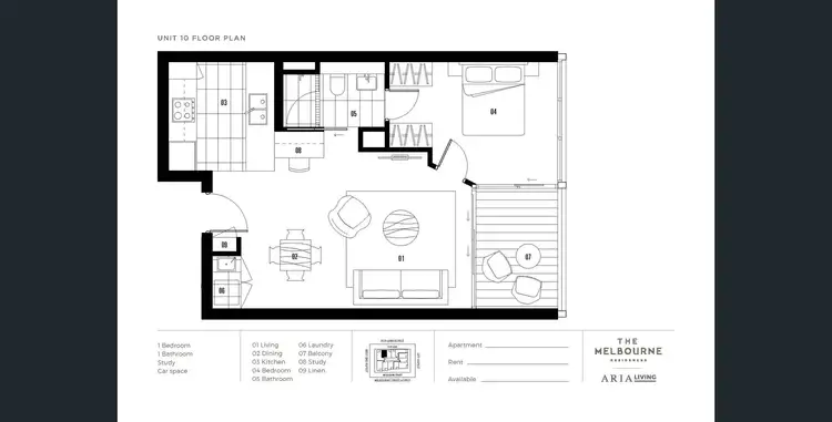 Floorplan of Homely apartment listing, 710/111 Melbourne Street, South Brisbane QLD 4101
