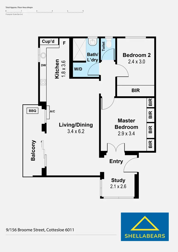 Floorplan of Homely apartment listing, 9/156 Broome Street, Cottesloe WA 6011