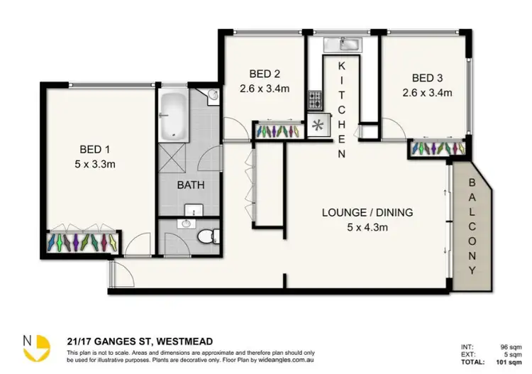 Floorplan of Homely apartment listing, 21/17 Ganges Street, West End QLD 4101