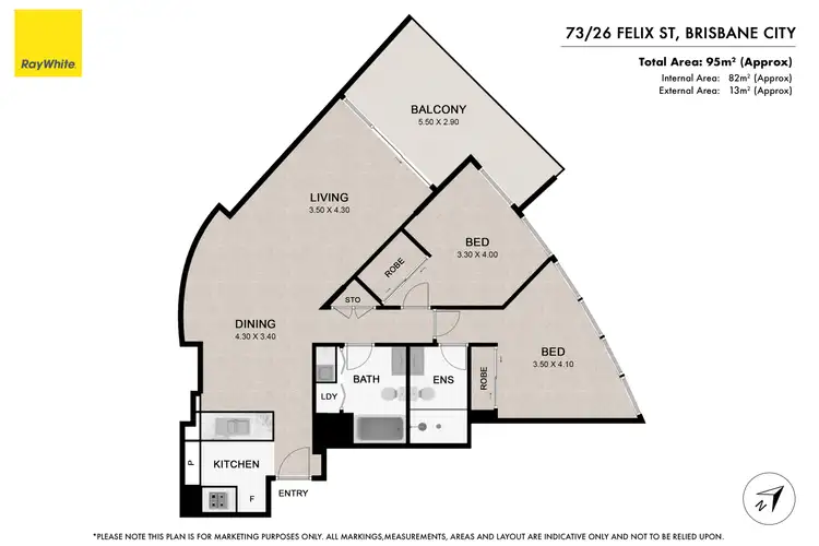 Floorplan of Homely apartment listing, 73/26 Felix Street, Brisbane City QLD 4000