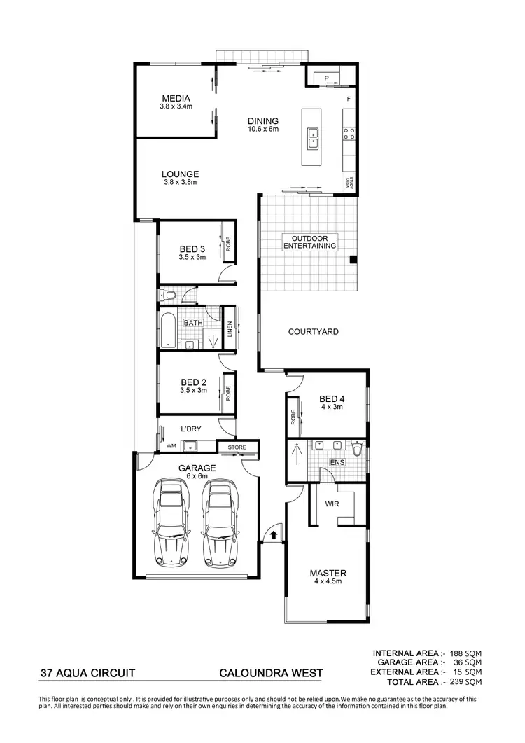 Floorplan of Homely house listing, 37 Aqua Circuit, Caloundra West QLD 4551