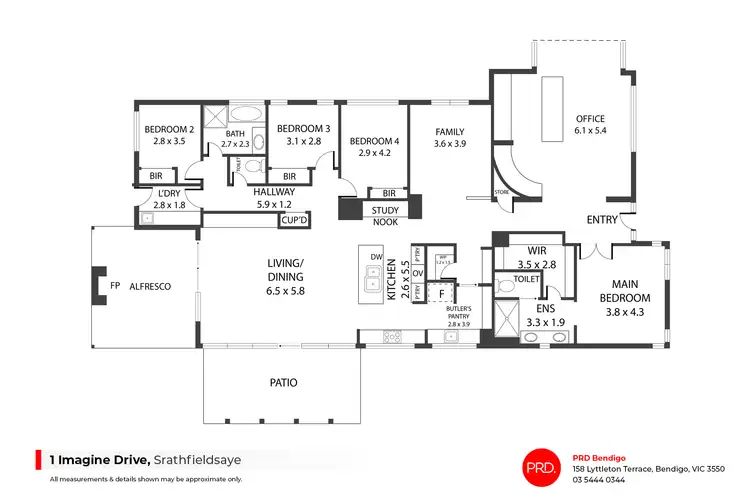 Floorplan of Homely house listing, 1 Imagine Drive, Strathfieldsaye VIC 3551