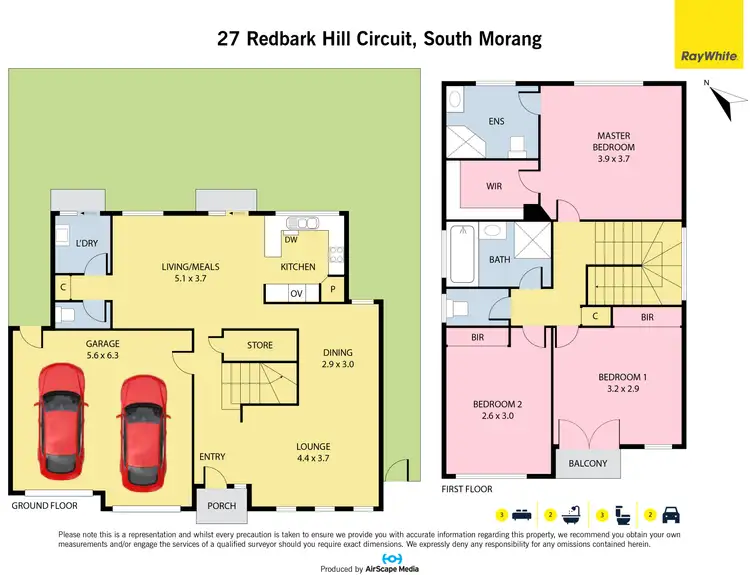 Floorplan of Homely townhouse listing, 27 Redbark Hill Circuit, South Morang VIC 3752