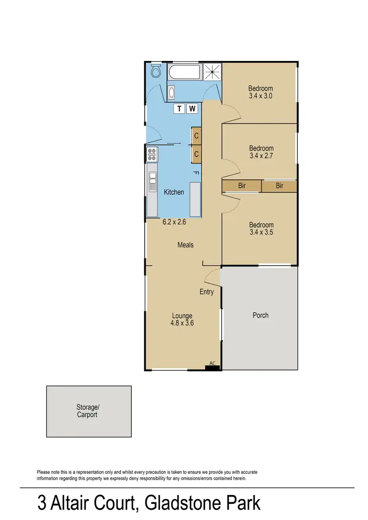 Floorplan of Homely house listing, 3 Altair Court, Gladstone Park VIC 3043