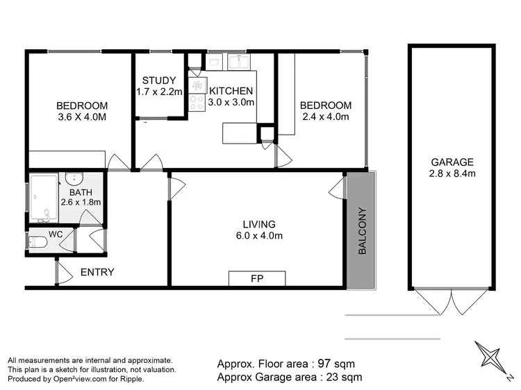 Floorplan of Homely unit listing, 4/8 Binney Court, Sandy Bay TAS 7005