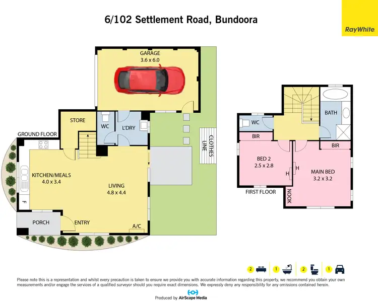 Floorplan of Homely townhouse listing, 6/102 Settlement Road, Bundoora VIC 3083