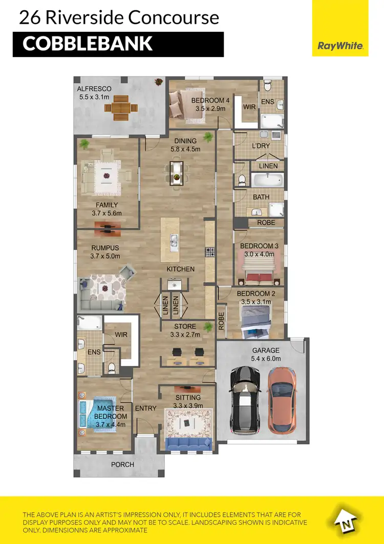 Floorplan of Homely house listing, 26 Riverside Concourse, Cobblebank VIC 3338