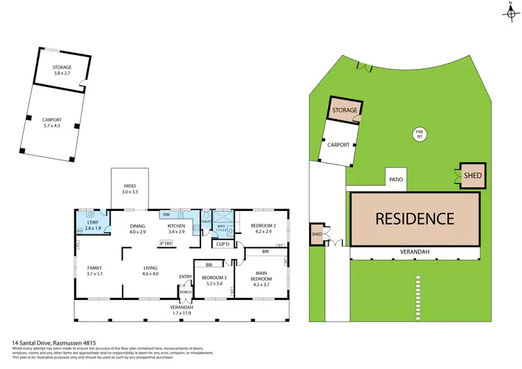 Floorplan of Homely house listing, 14 Santal Drive, Rasmussen QLD 4815