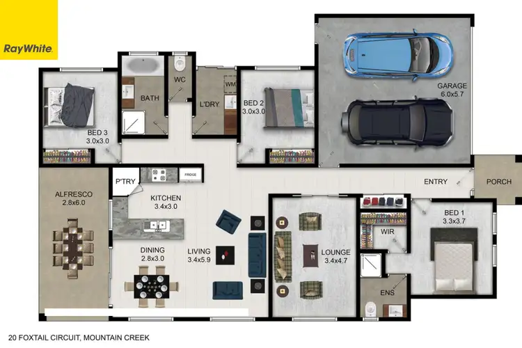 Floorplan of Homely house listing, 20 Foxtail Circuit, Mountain Creek QLD 4557