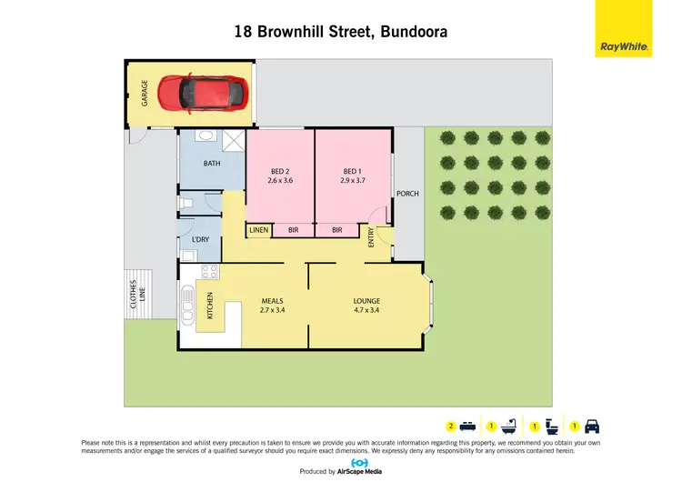 Floorplan of Homely unit listing, 18 Brownhill Street, Bundoora VIC 3083