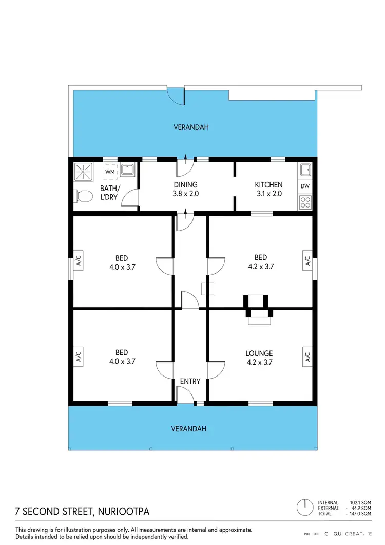 Floorplan of Homely house listing, 7 Second Street, Nuriootpa SA 5355