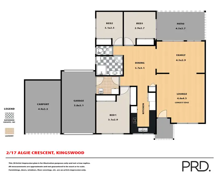 Floorplan of Homely villa listing, 2/17 Algie Crescent, Kingswood NSW 2747