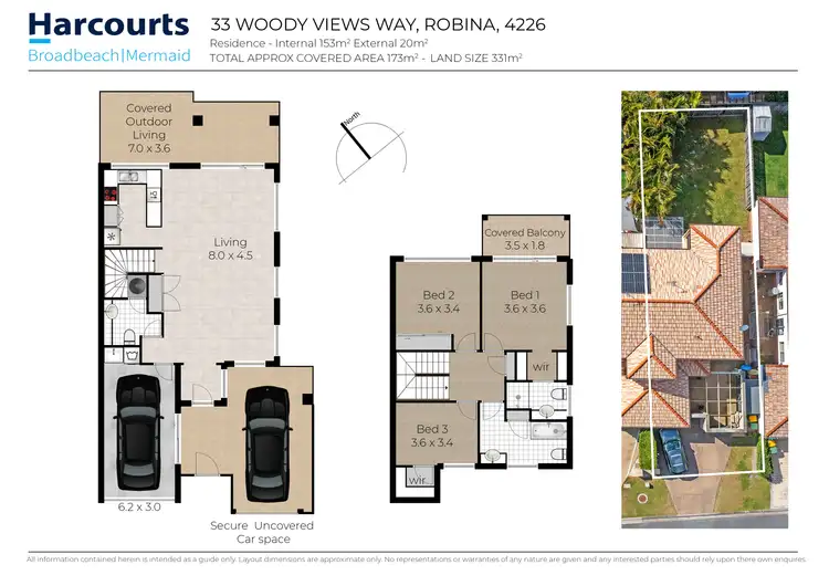 Floorplan of Homely semi-detached listing, 33 Woody Views Way, Robina QLD 4226