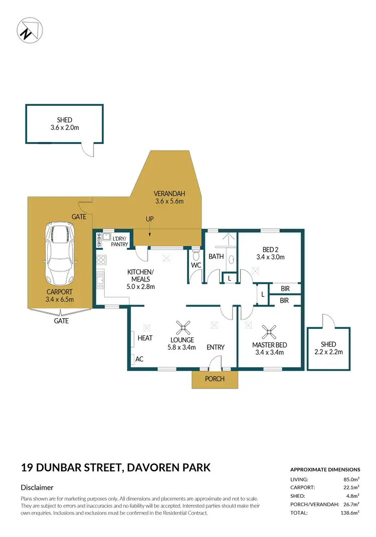 Floorplan of Homely house listing, 19 Dunbar Street, Davoren Park SA 5113