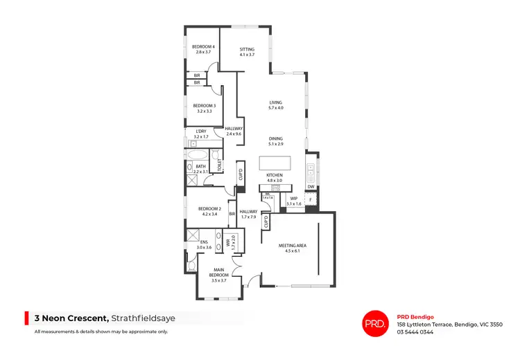 Floorplan of Homely house listing, 3 Neon Crescent, Strathfieldsaye VIC 3551
