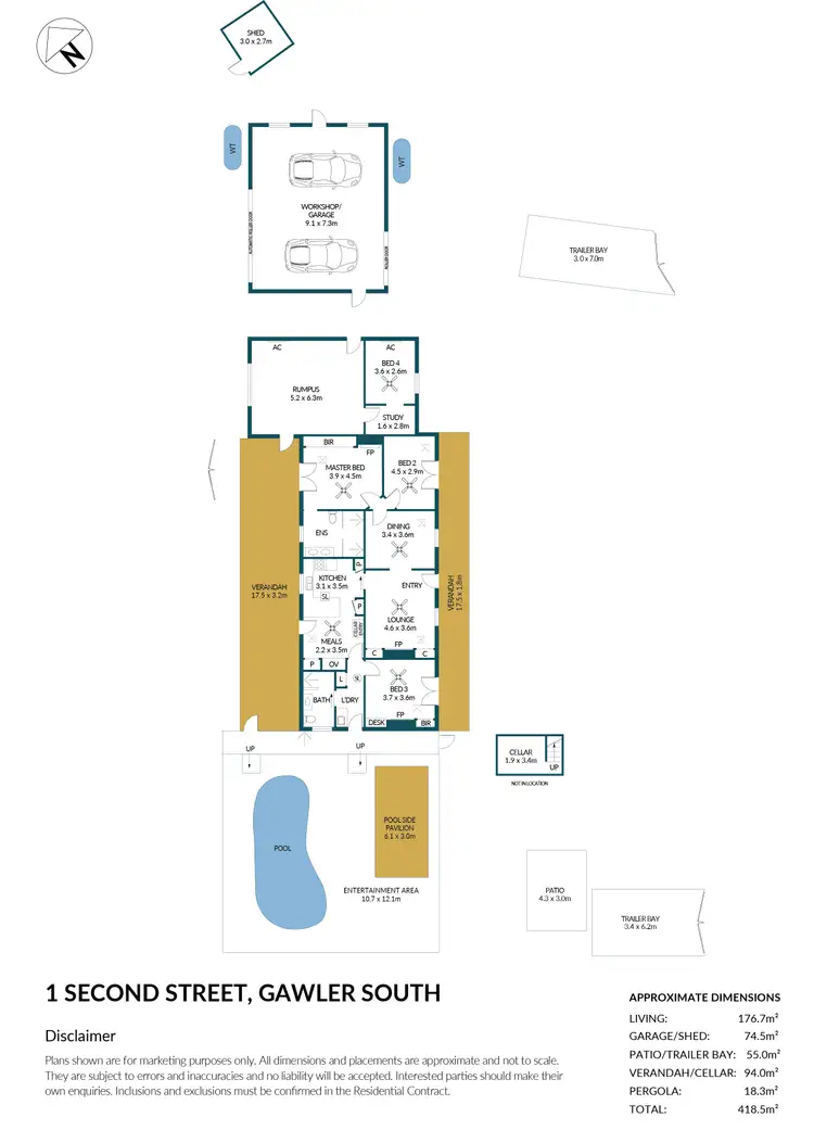 Floorplan of Homely house listing, 1 Second Street, Gawler South SA 5118