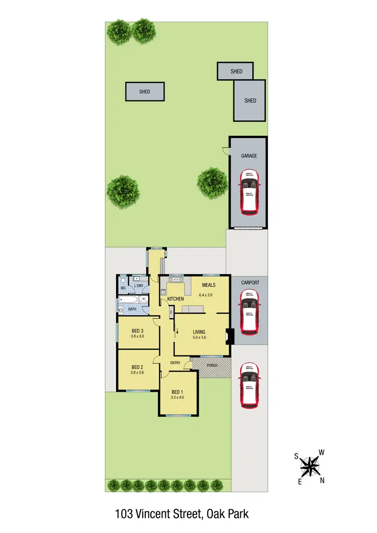 Floorplan of Homely house listing, 103 Vincent Street, Oak Park VIC 3046