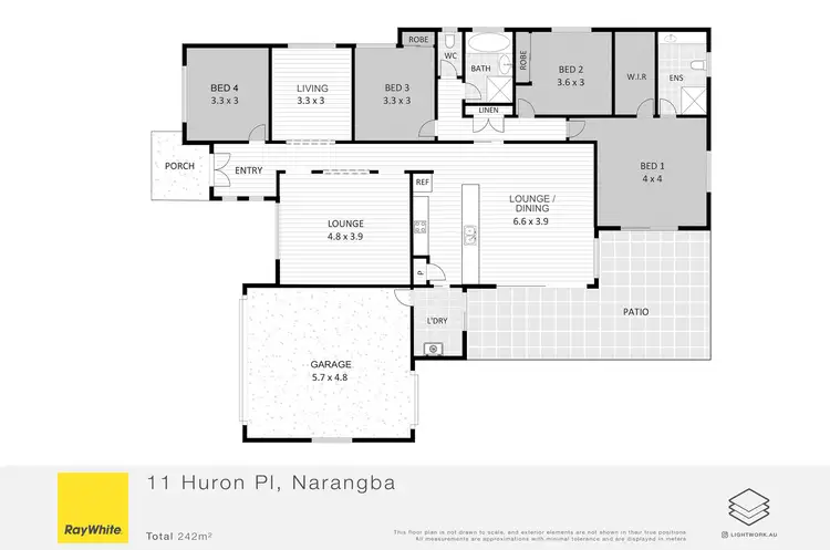 Floorplan of Homely house listing, 11 Huron Place, Narangba QLD 4504