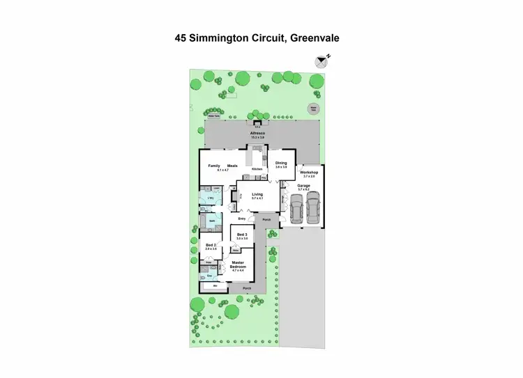 Floorplan of Homely house listing, 45 Simmington Circuit, Greenvale VIC 3059