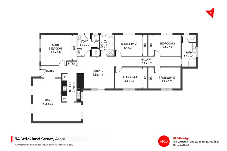 Floorplan of Homely house listing, 74 Strickland Street, Ascot VIC 3551