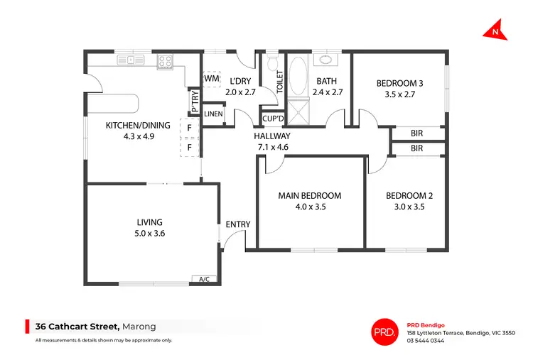 Floorplan of Homely house listing, 36 Cathcart Street, Marong VIC 3515