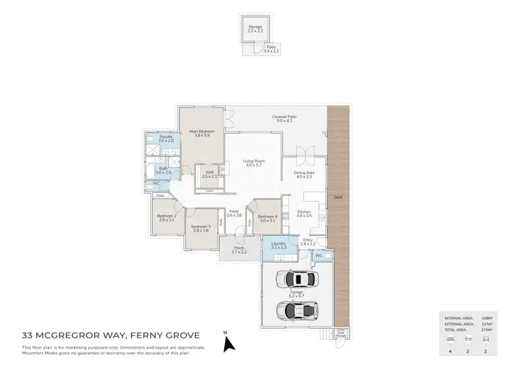 Floorplan of Homely house listing, 33 Mcgregor Way, Ferny Grove QLD 4055