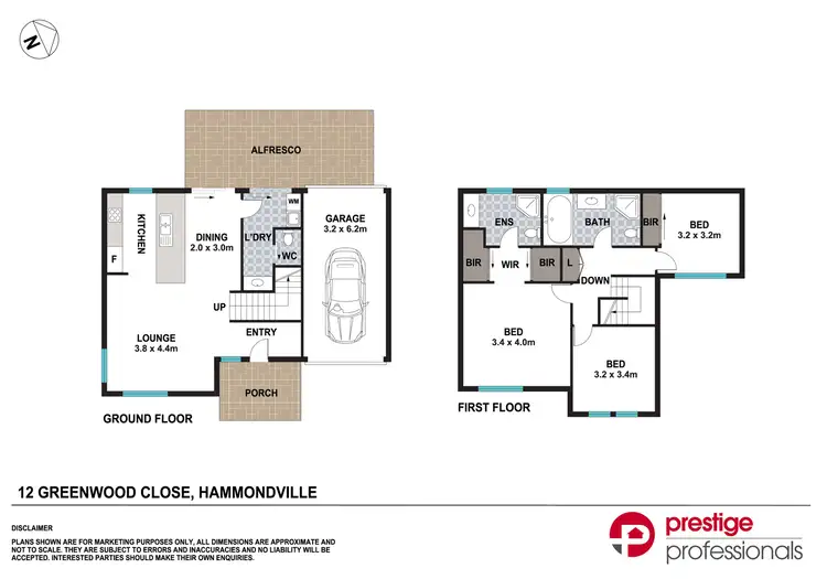Floorplan of Homely semi-detached listing, 12 Greenwood Close, Hammondville NSW 2170