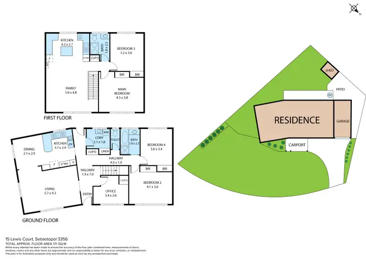 Floorplan of Homely house listing, 15 Lewis Court, Sebastopol VIC 3356