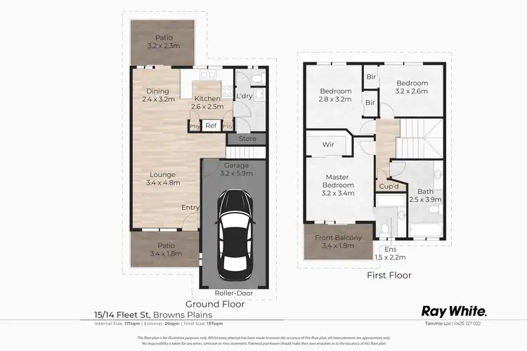 Floorplan of Homely townhouse listing, 15/14 Fleet Street, Browns Plains QLD 4118