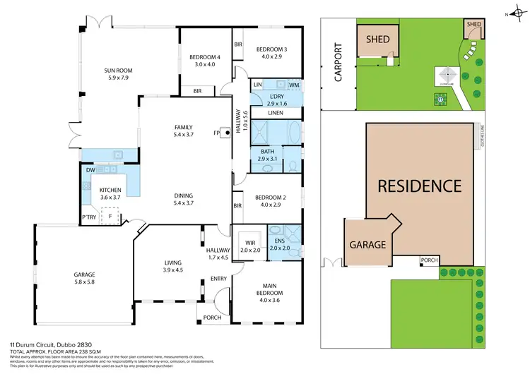 Floorplan of Homely house listing, 11 Durum Circuit, Dubbo NSW 2830