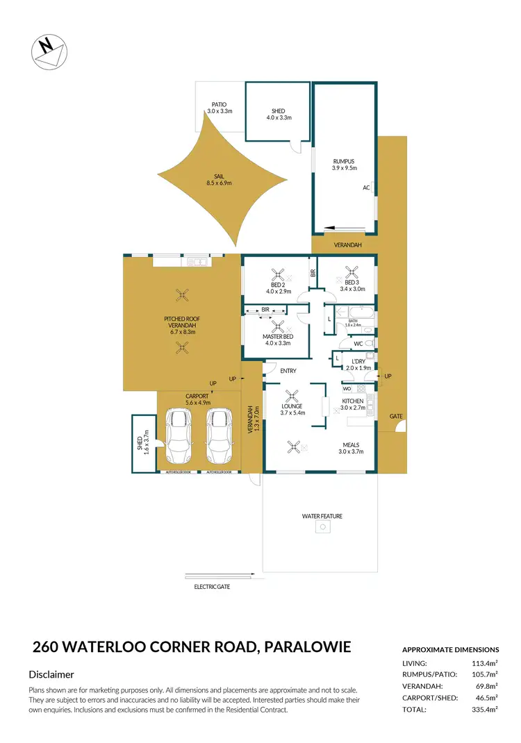 Floorplan of Homely house listing, 260 Waterloo Corner Road, Paralowie SA 5108