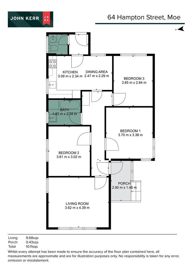 Floorplan of Homely house listing, 64 Hampton Street, Moe VIC 3825