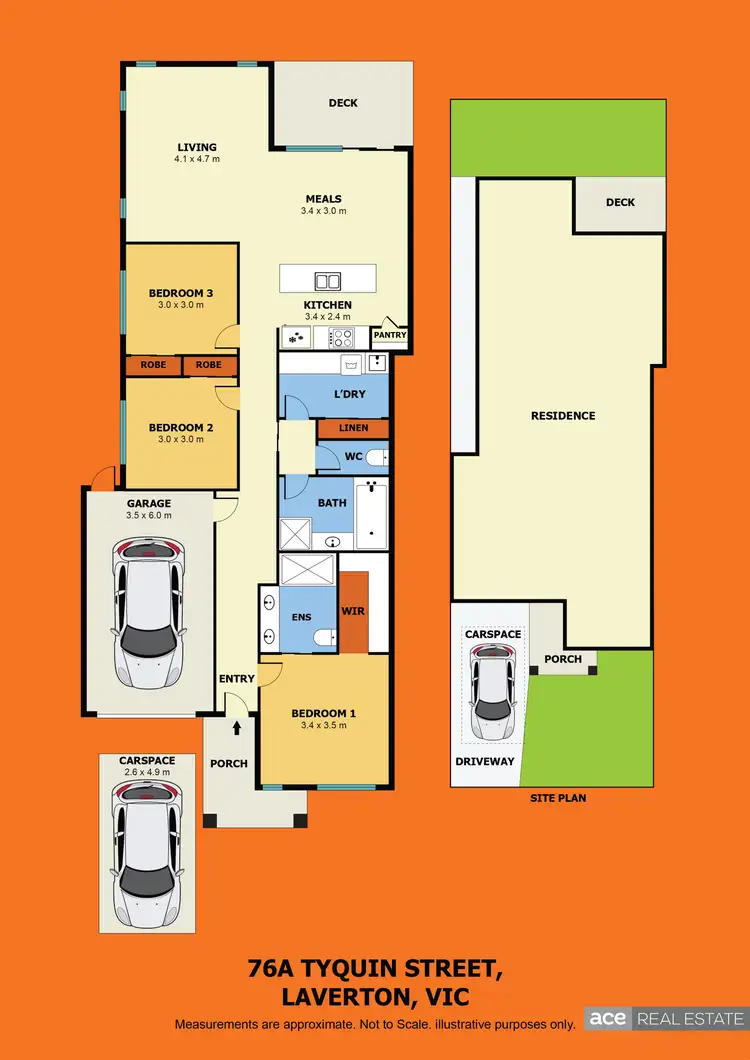 Floorplan of Homely unit listing, 76A Tyquin Street, Laverton VIC 3028