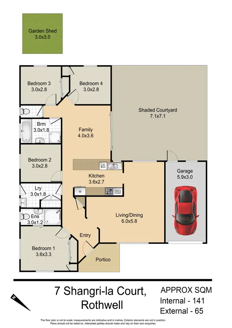 Floorplan of Homely house listing, 7 Shangri La Court, Rothwell QLD 4022