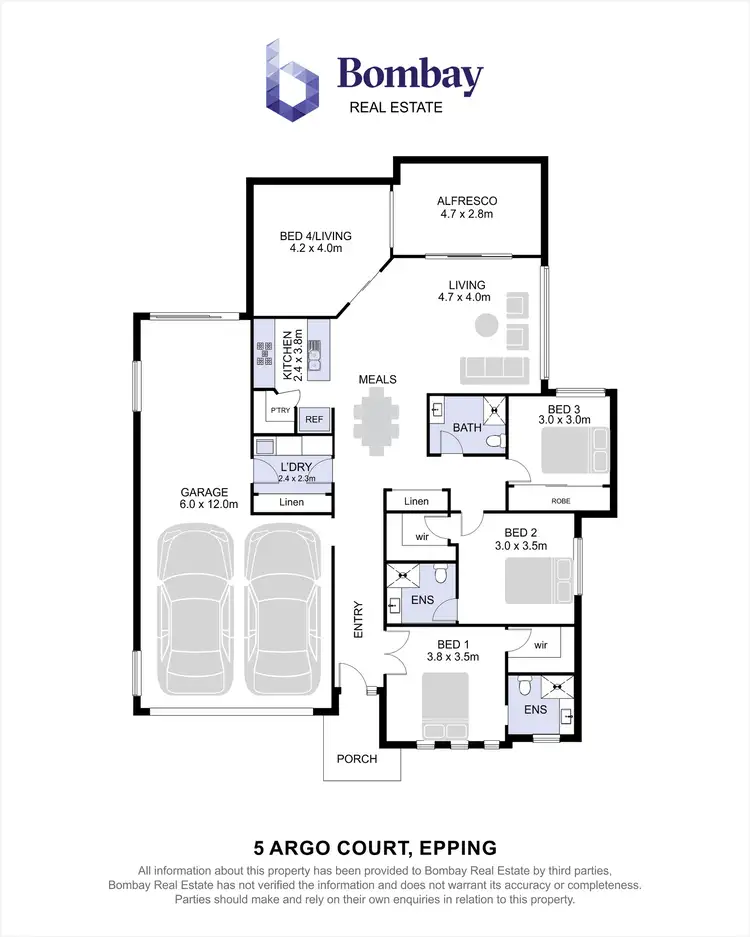 Floorplan of Homely house listing, 5 Argo Court, Epping VIC 3076