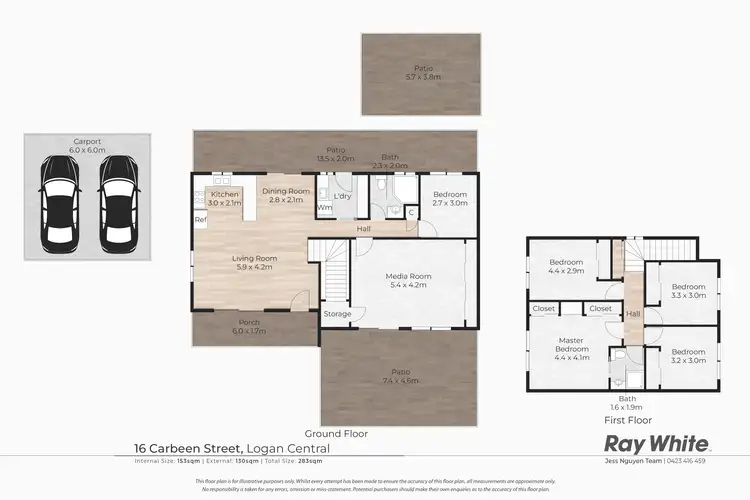 Floorplan of Homely house listing, 16 Carbeen Court, Logan Central QLD 4114